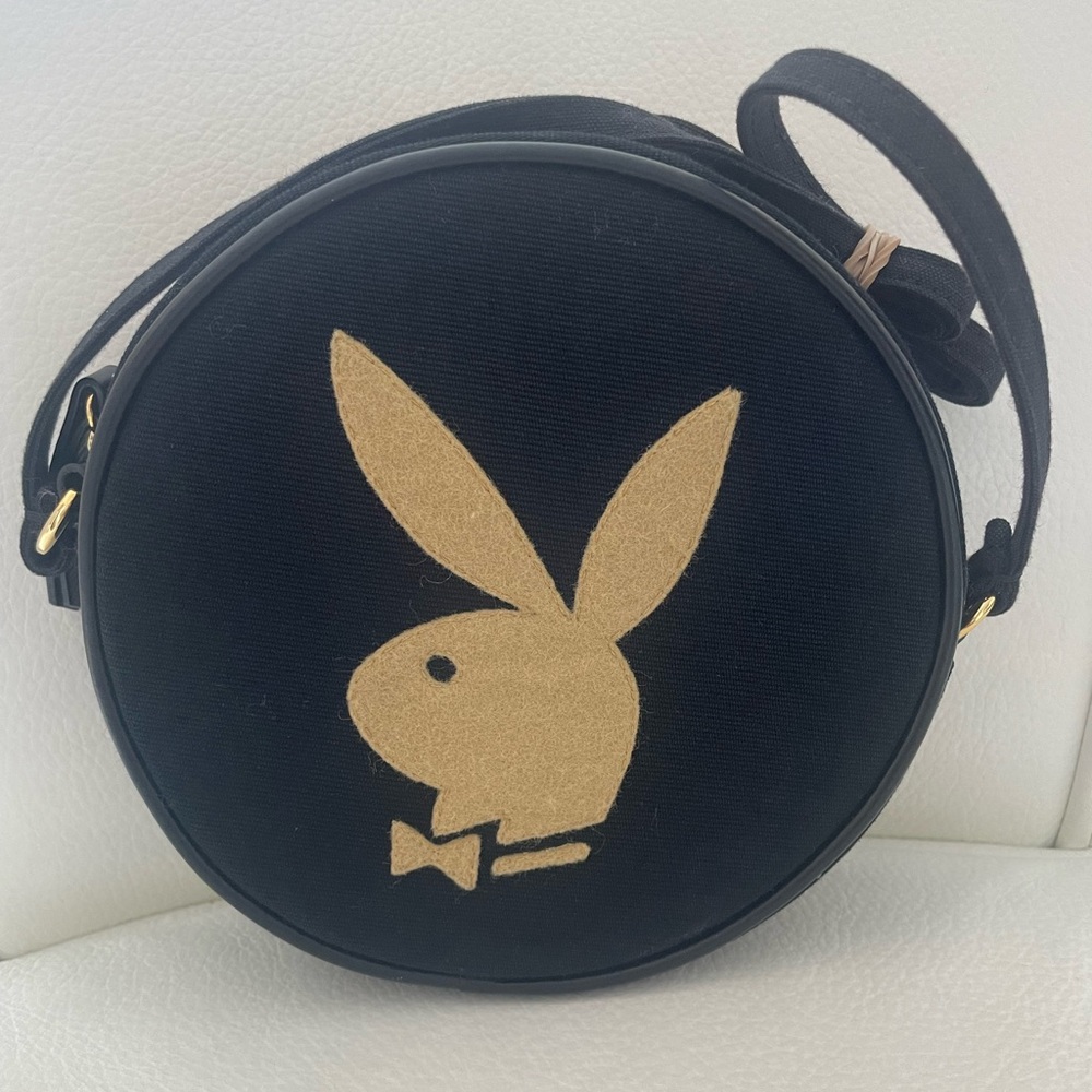 PLAYBOY Limited Edition Black and Gold Circular Bag by Olympia Le-Tan